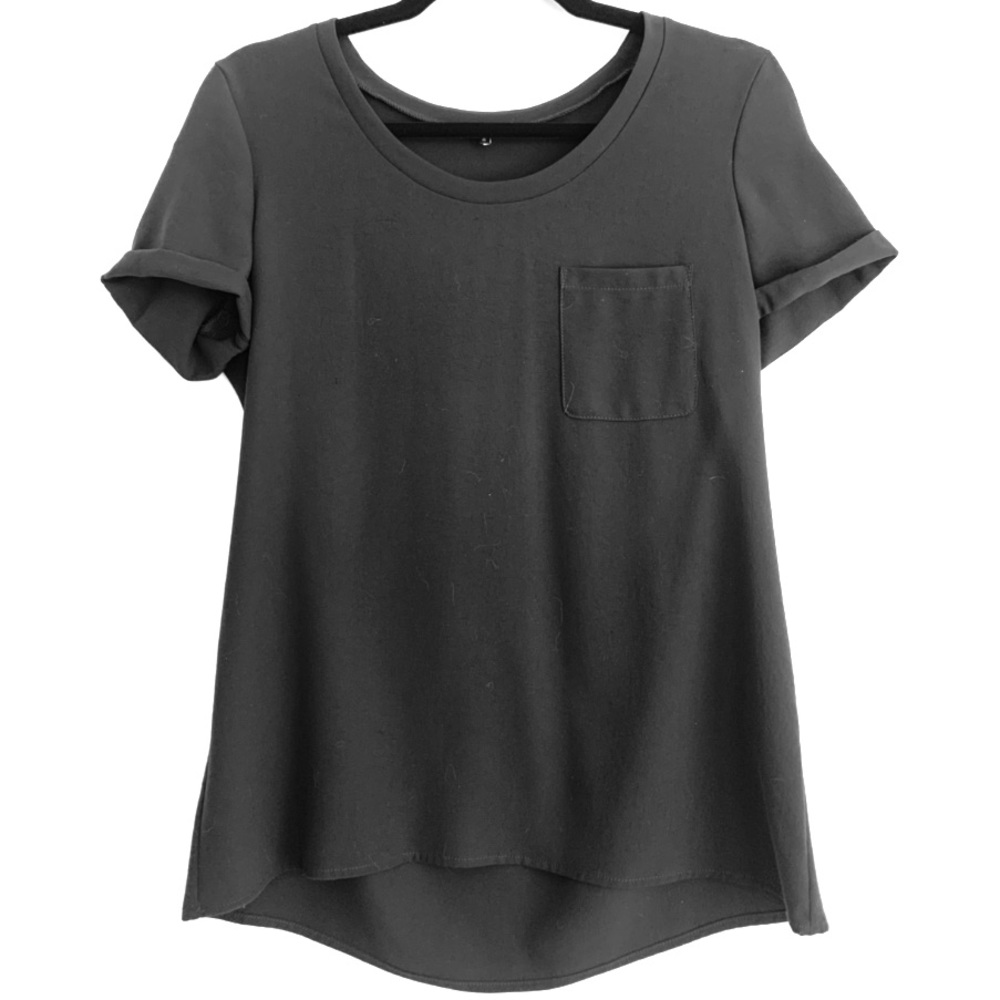 THEORY shirt: cuffed sleeves, front pocket, soft!